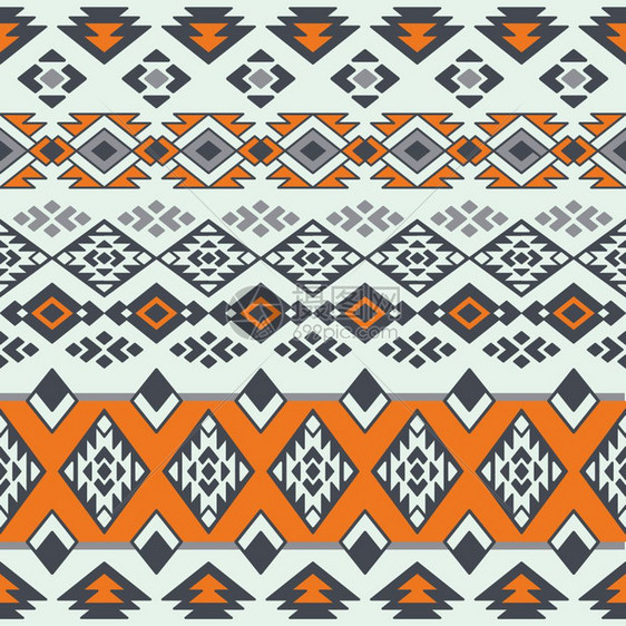 矢量部落无缝模式几何设计可用于纺织品背景网络包装纸件等图片