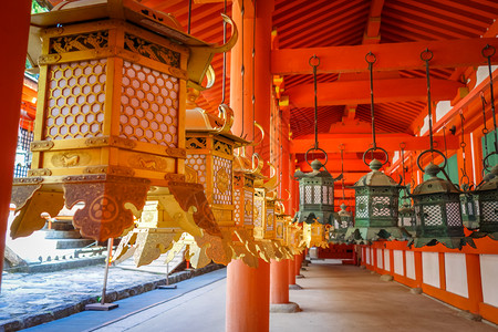 卡久寺加苏塔伊沙神庙日本纳拉公园雅潘背景