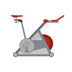 健身房单车健身设备运动单车插画