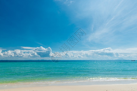 在泰国海岸阳光明媚的一天横向理想的海景背景图片