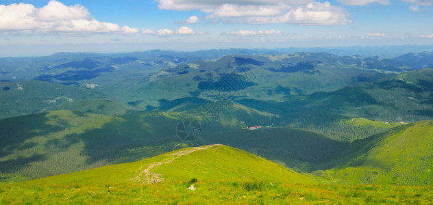 山地景色从顶高地看图片