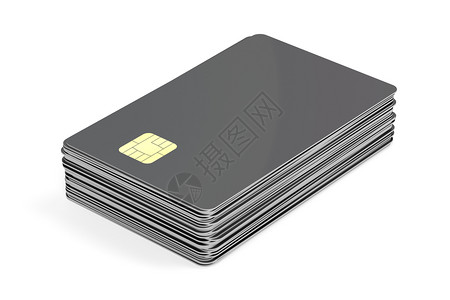 带空白卡的堆叠可用于电话银行或钥匙卡图片