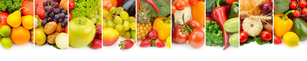 一串新鲜蔬菜和水果，营养汤，优质蛋白图片