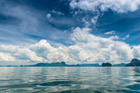 明信片风景美丽的海山景色美好一天图片