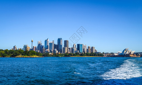 Sydne市中心和歌剧院全景澳洲悉尼市中心和澳洲歌剧院图片