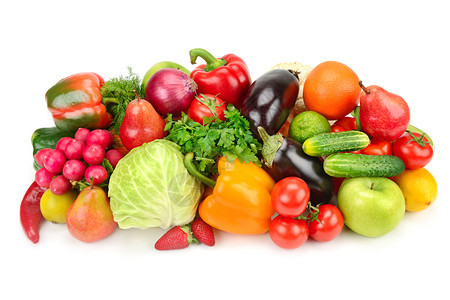 一串新鲜蔬菜和水果，营养汤，优质蛋白图片