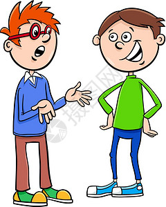 礼貌用语对话漫画插画