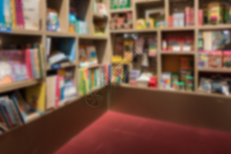 书店架上角形的模糊抽象背景模糊将图书馆视为背景图片