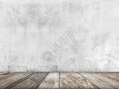 天然水泥古老纹理作为反向墙空水泥和有间的木地板背景复古或老背景图片