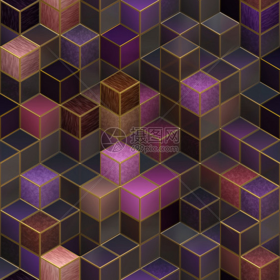 彩色3d立方体框抽象设计背景图片