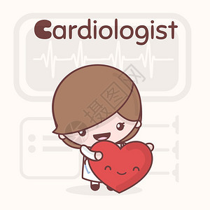 卡通可爱心脏病学家图片