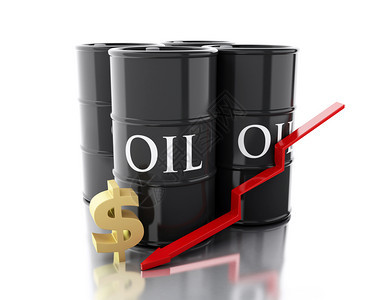 4桶石油商业概念孤立的白色背景图片