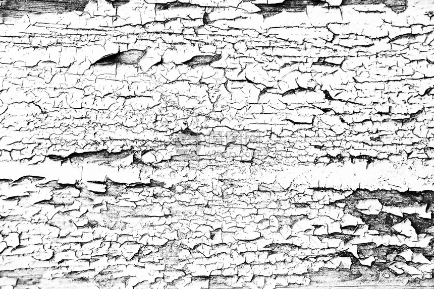 黑白背景有剥皮涂料和裂缝的旧纹理