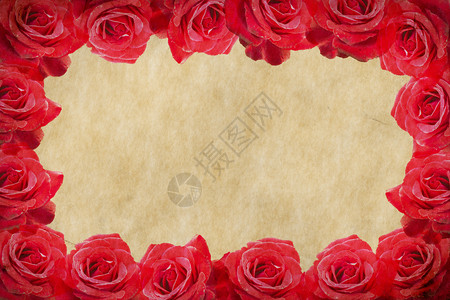 红色玫瑰框抽象背景背景图片