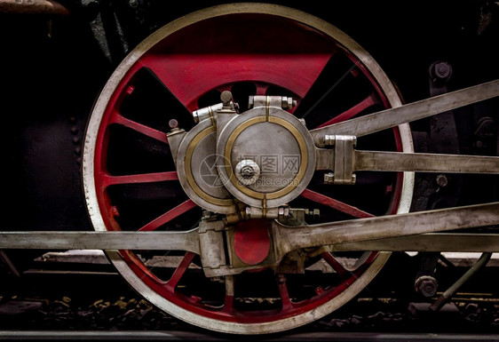 意大利蒸汽机车细节图片