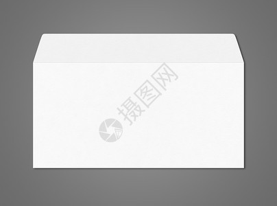 在深灰色背景上孤立的白色信封模拟板白色信封模拟板图片