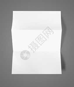 白色折叠灰背景上孤立的白折纸页4模拟板空白折叠纸页模拟板图片