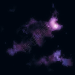 带有紫云和星的深空间背景中的紫云图片
