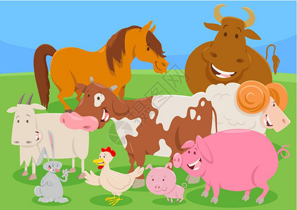 可爱农场动物图片