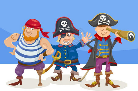 海盗船沙地插画