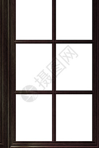 白色背景上的旧木窗框插图背景图片