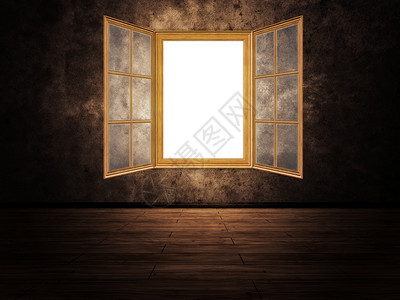 房间的木窗室内房和窗插图图片