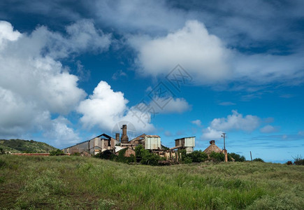 在kolaui的老制糖厂废弃旧建筑在kaui的hwn岛kui的ol制糖厂废弃的旧甘蔗厂废弃的旧制甘蔗建筑图片