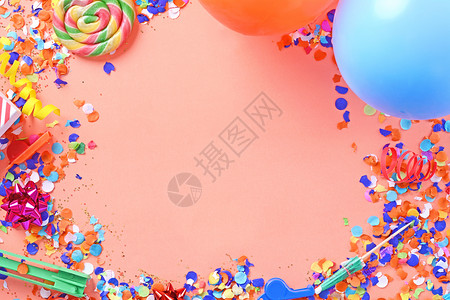 彩色党面的党面的板背景和文本的位置庆祝概念彩色党面的板背景顶部视图图片