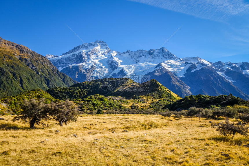 新的西兰泽州高山风景新西兰州高山地景观图片