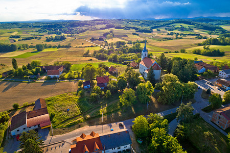 长农村croati村空中观察Prigoje地区SvtiParcvstec图片