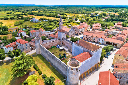 内地Istria空中观察Croati岛地区Svetincrat村图片