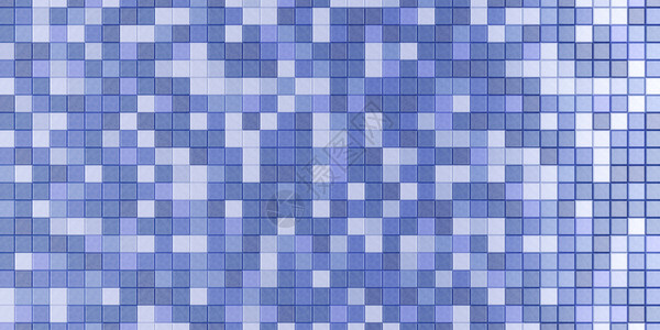 蓝色游泳池瓷砖3D插图图片