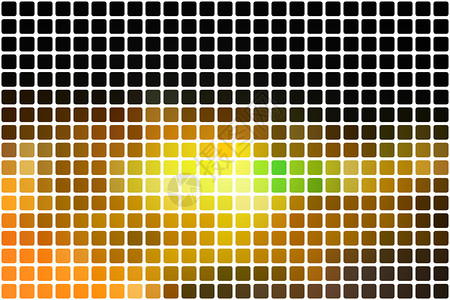 黑色黄褐绿矢量抽象马赛克背景圆角平方瓷砖在白面上图片