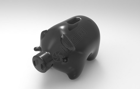 小猪银行三维渲染白色背景piggybank3d渲染图片