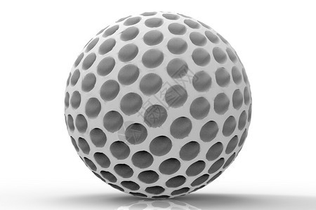 高尔夫球3D以白色背景隔离以白色背景隔离图片