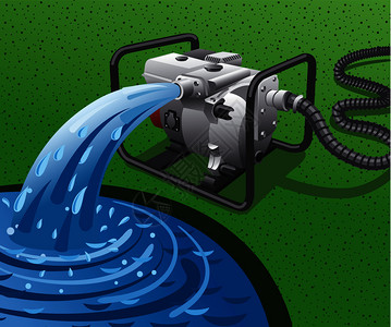 水泵发电机插图图片素材