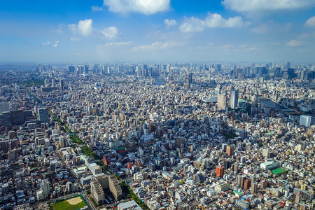 东京市天际空中观测日本图片