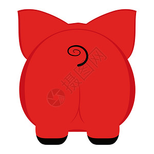 猪肉漫画可爱的卡通小猪stylized字符设计插图插画