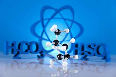 分子建模原明亮的现代化学概念图片