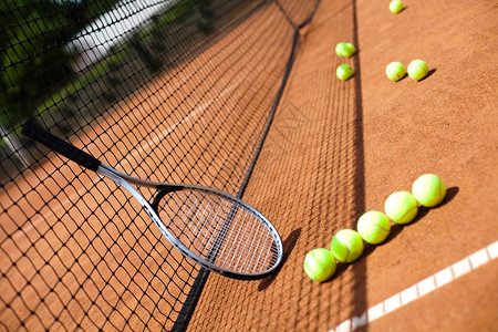 千庫网网球和球拍精细图像背景