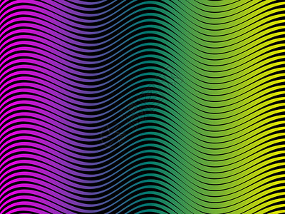 彩色波浪线条波普风矢量设计背景图片