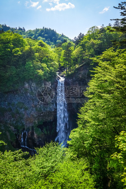 Kegon瀑布地貌靠近chuzenji湖Nkojapn瀑布Japn图片