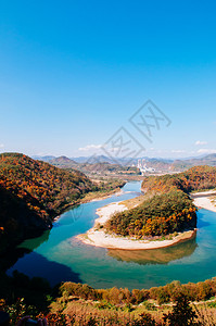 韩国风景南科雷亚美丽的半岛风景背景