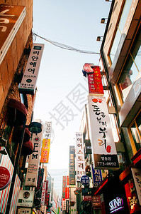 2013年月27日韩国南端明东购物区汉城韩国南端最佳购物区著名旅游图片