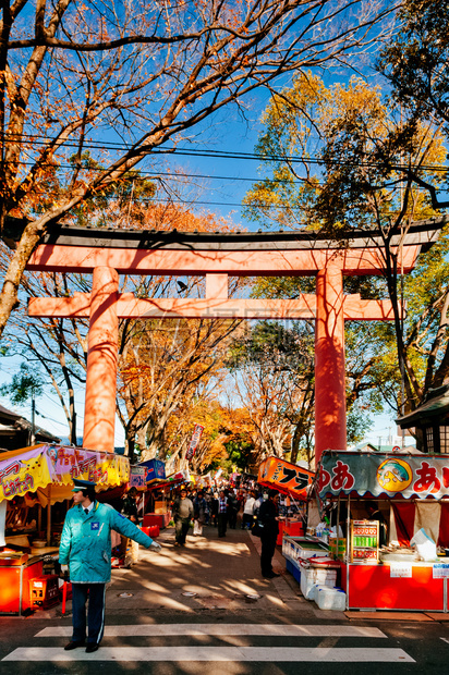 2012年12月10日日本埼玉小宫美哉美丽的红色都灵和东京市场在hikawajinja神社举行的大东海节图片