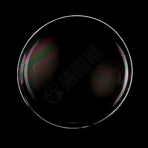 一个大肥皂球孤立在黑色背景上孤立在黑色背景上的肥皂球图片