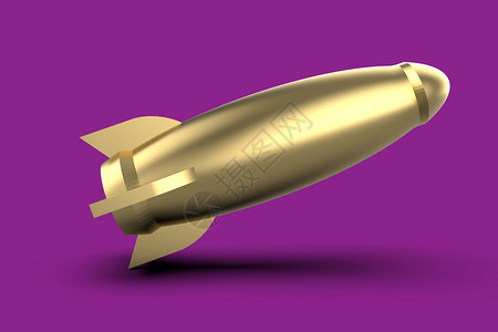 火箭太空船三维渲染隔离紫色火箭飞船三维渲染图片
