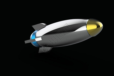 火箭飞船三维渲染隔离在黑色背景火箭飞船三维渲染图片
