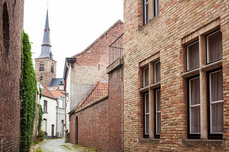 比利时布鲁日历史悠久的中世纪建筑比利时布鲁日老街图片