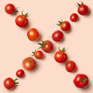 无缝的新鲜樱桃西红柿以粉背景隔离新鲜樱桃西红柿图片